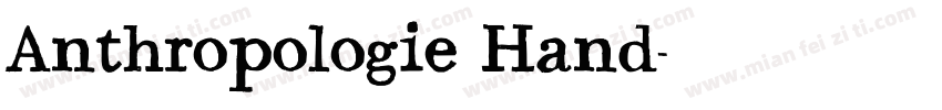 Anthropologie Hand字体转换